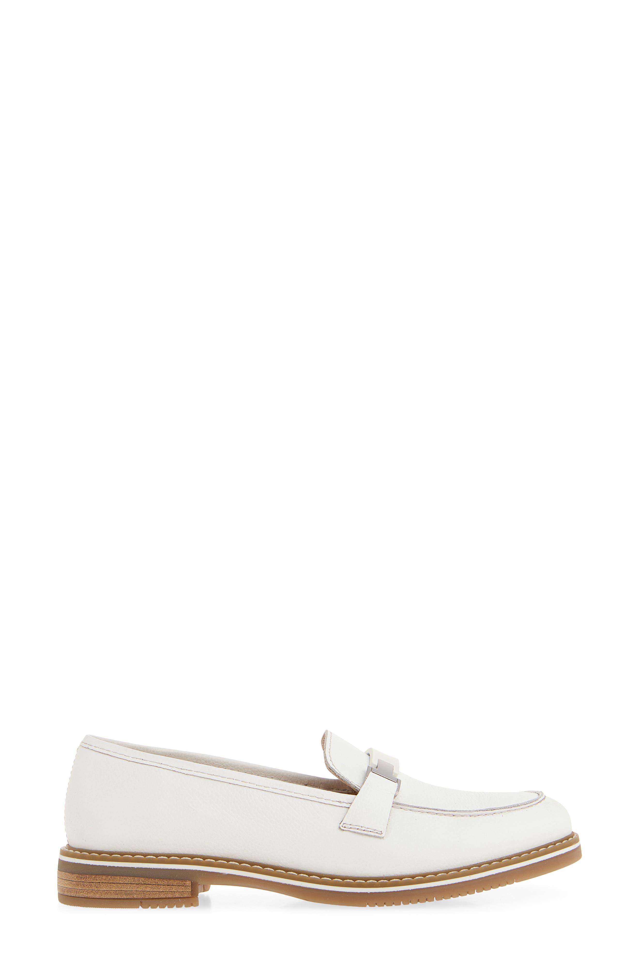 ara Angelica Bit Apron Toe Loafer, Alternate, color, White