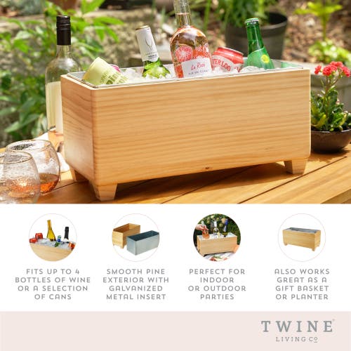TWINE TWINE WOODEN BEVERAGE TUB 