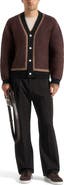 Manière De Voir Elon Wool Knit Contrast Cardigan