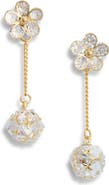 EYE CANDY LOS ANGELES June Cubic Zirconia Flower Drop Earrings