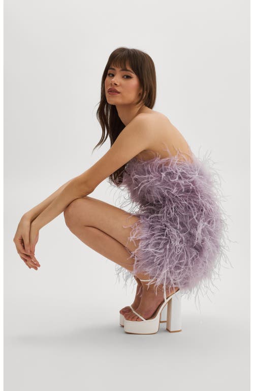Lamarque Triana Feather Dress In Pink