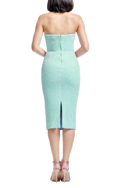 DRESS THE POPULATION DRESS THE POPULATION VIVIANA SEQUIN STRAPLESS SHEATH DRESS 