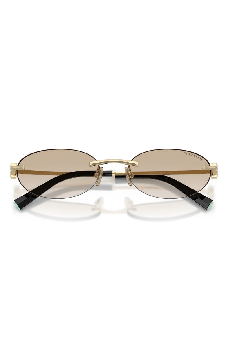 Tiffany & Co. 56mm Oval Sunglasses, Alternate, color, Gold / Neutral Gradient Grey