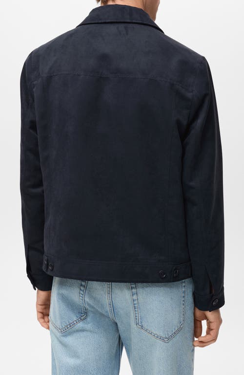 Mango Faux Suede Shirt Jacket In Multi