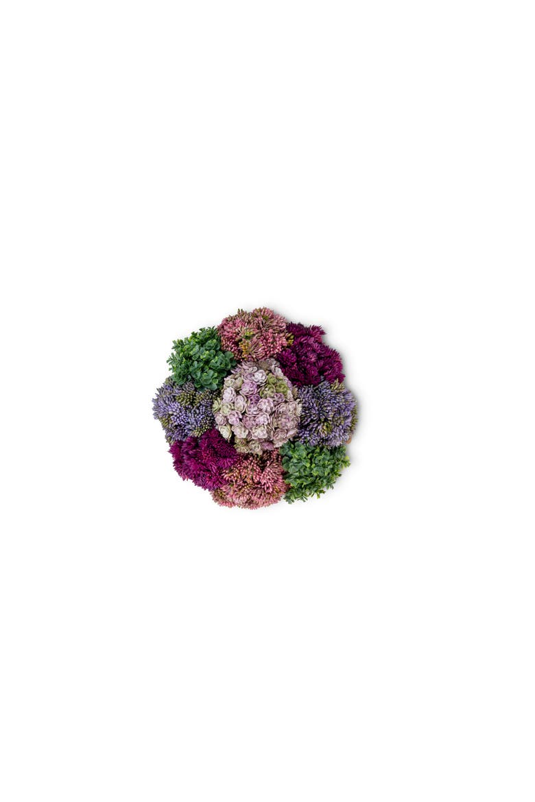 Alba Sedum Arrangement in Gold Handi Bowl, Alternate, color, Gold