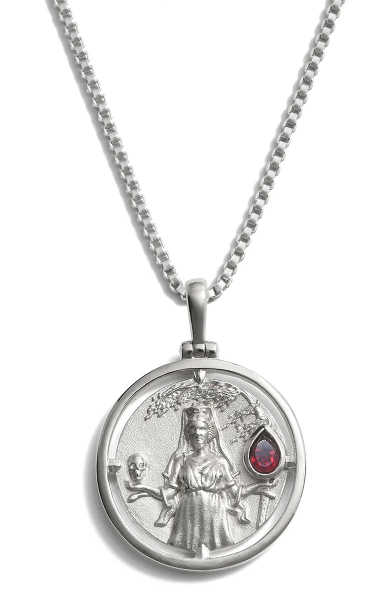Awe Inspired Persephone Pendant Necklace, Main, color, Sterling Silver