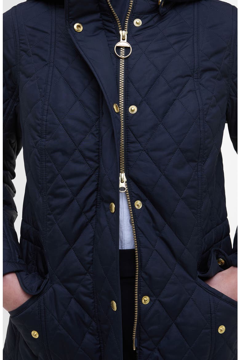 Millfire Hooded Quilted Jacket, Alternate, color, NAVY/CLASSIC