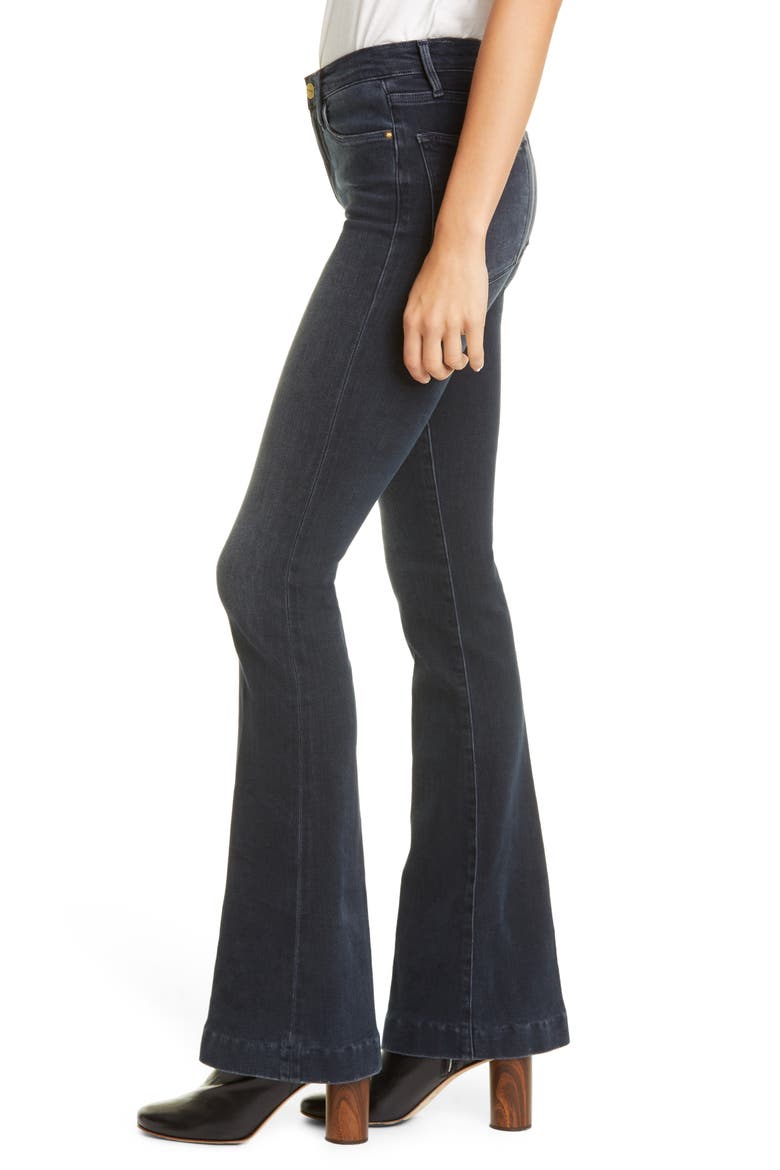 Le High Waist Flare Jeans, Alternate, color, WAYFARER