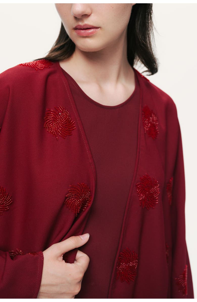 Nocturne Minimalist Sleeveless Crepe Top, Alternate, color, Burgundy