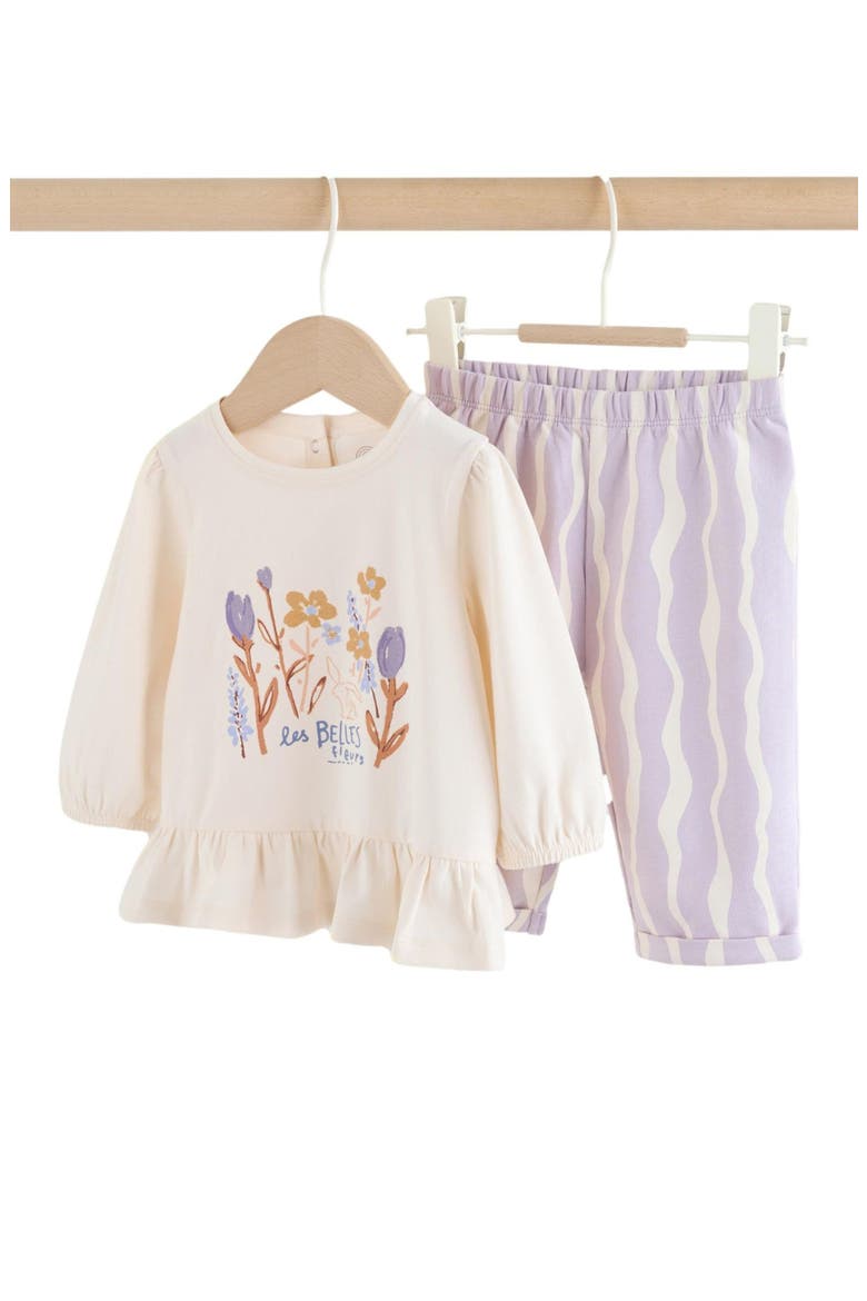 Kids' Abstract Top & Pants Set, Alternate, color, PURPLE