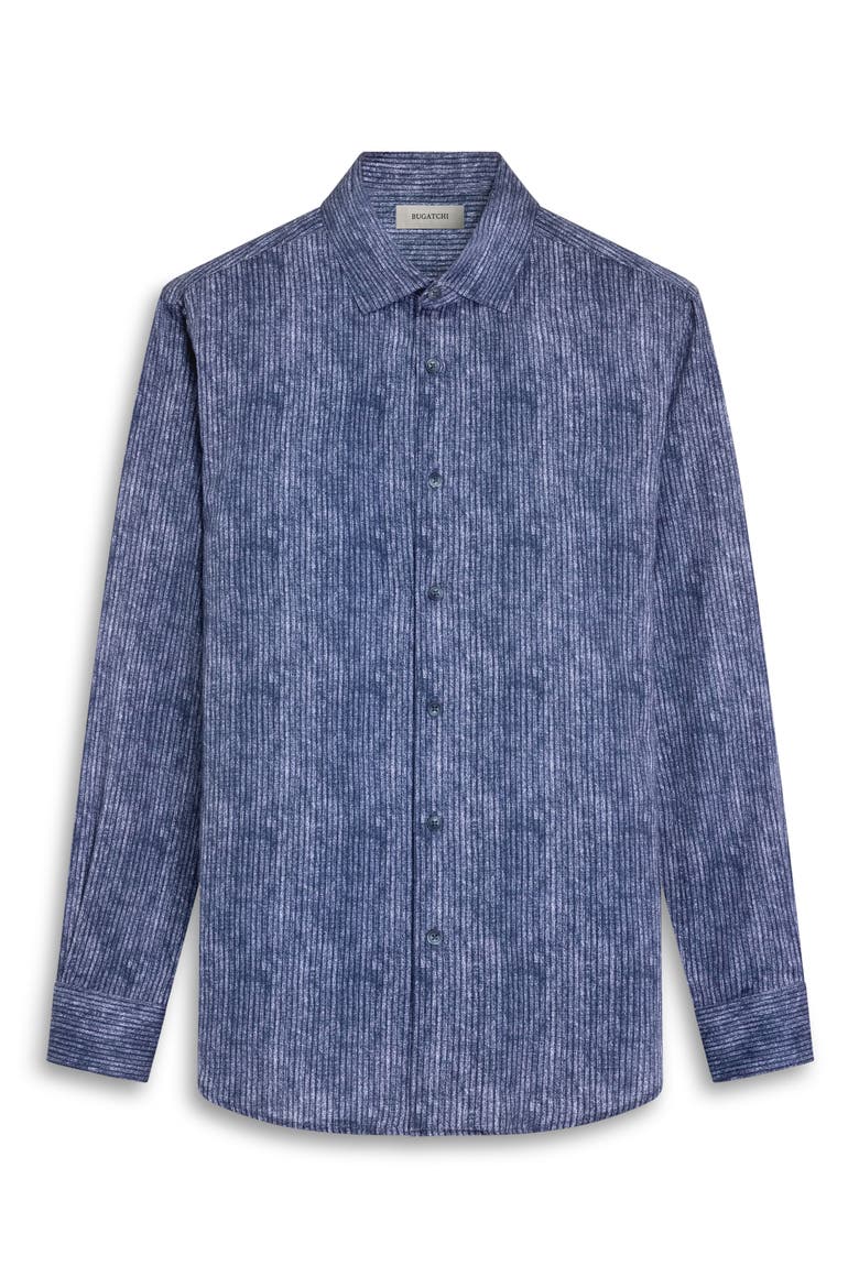 Alvin Shaped Fit Long Sleeve Woven Shirt, Alternate, color, INDIGO