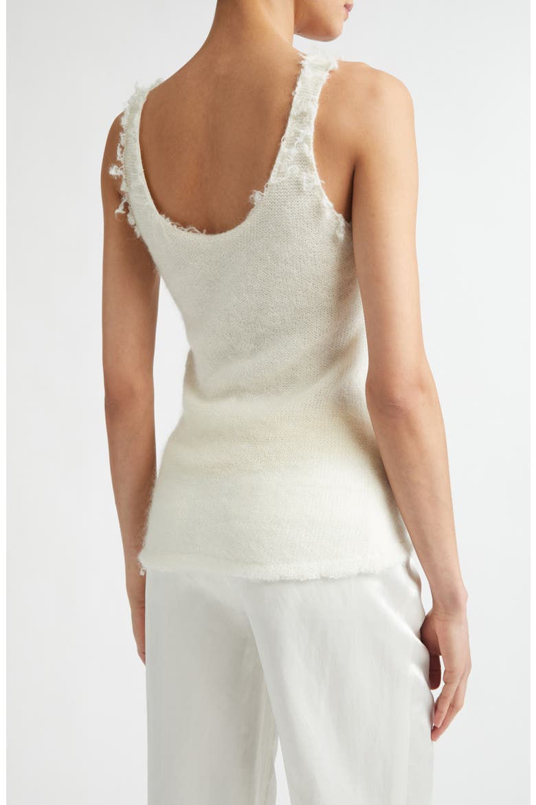 Distressed Mohair & Wool Blend Sweater Tank, Alternate, color, OFF-WHITE