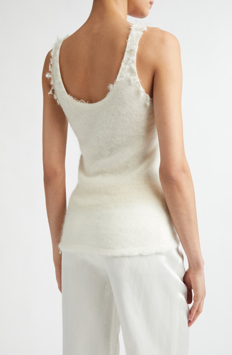 TOTEME Distressed Mohair & Wool Blend Sweater Tank, Alternate, color, Off-White