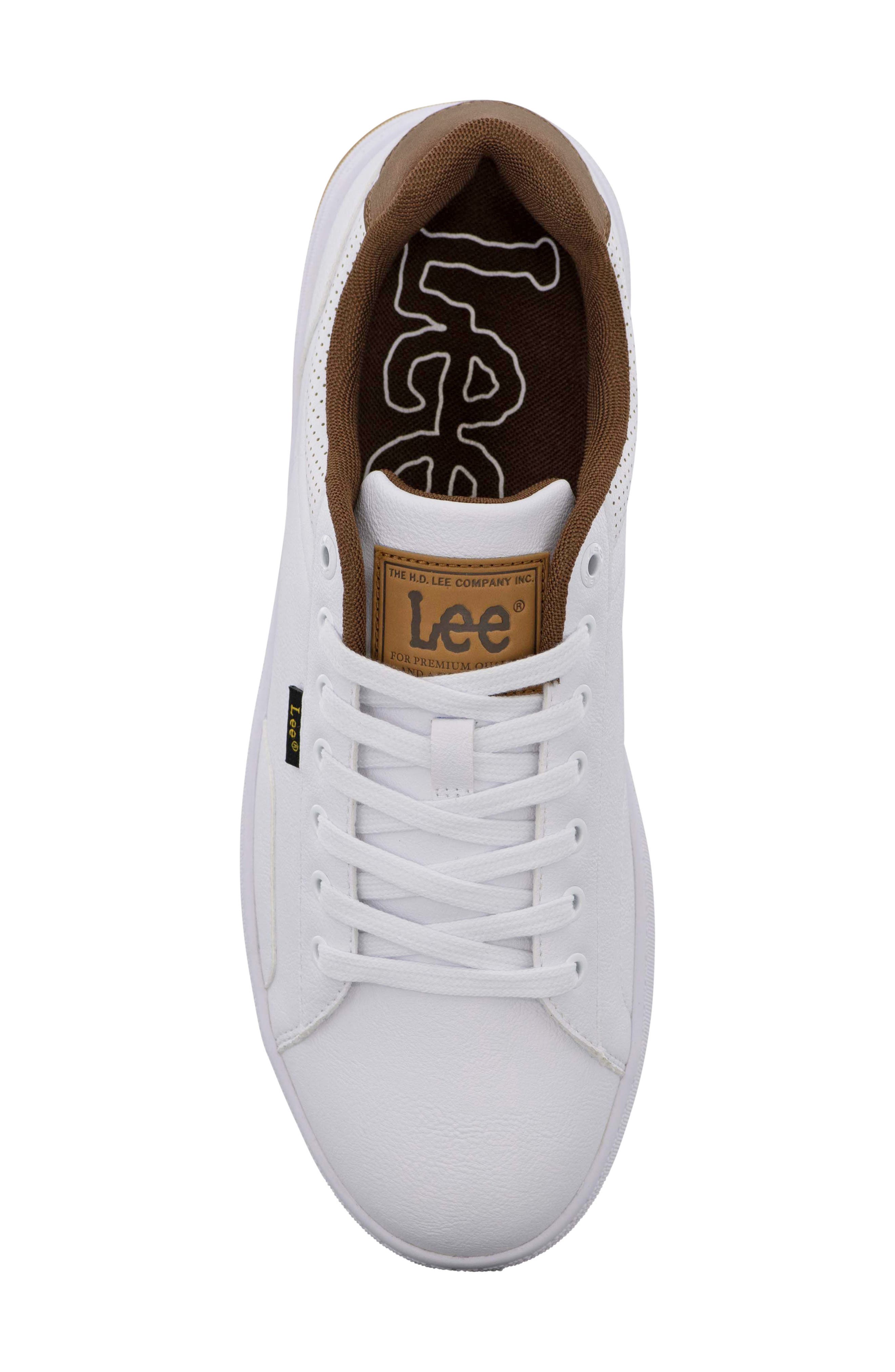 Dante Faux Leather Sneaker, Alternate, color, WHITE/ BRITISH TAN