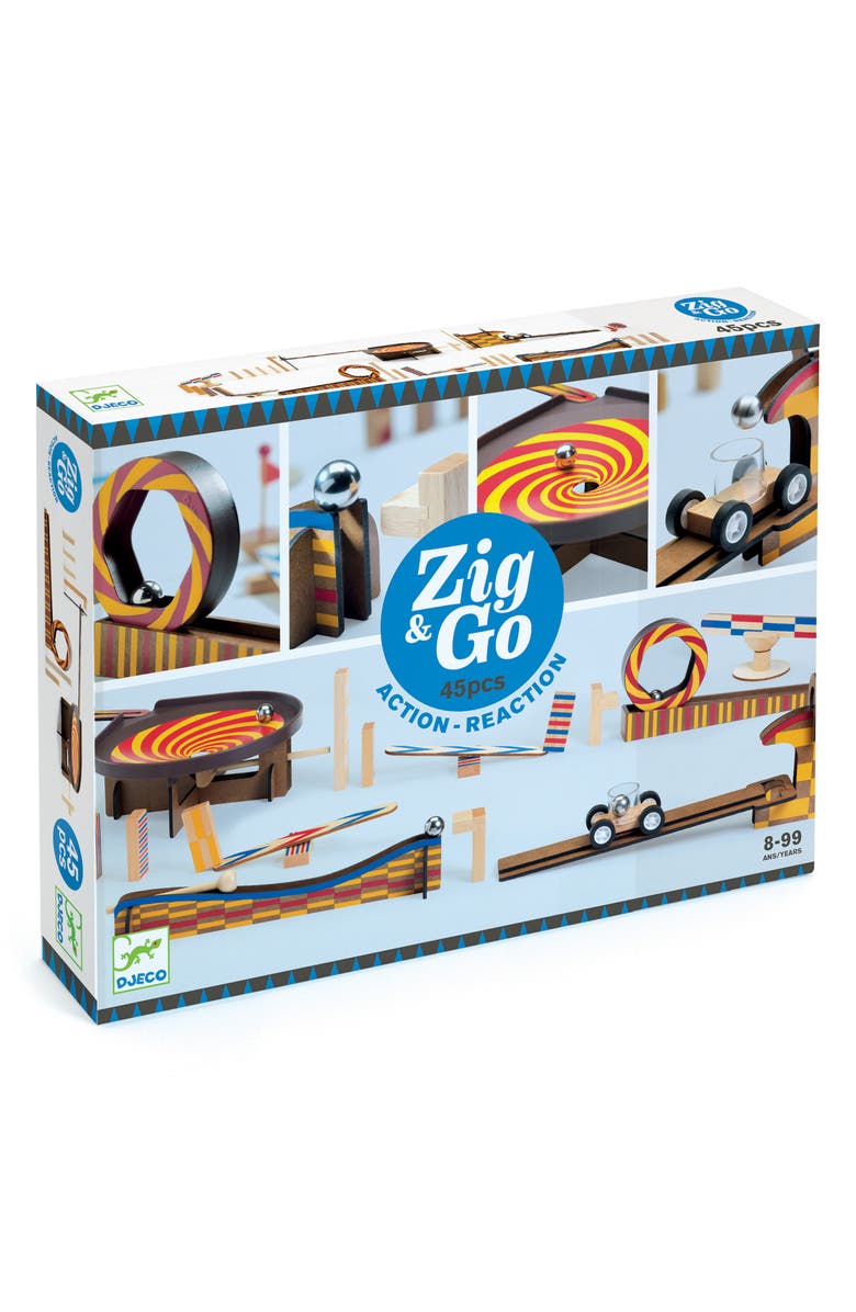 Djeco Zig & Go 45-Piece Action Reaction Set, Alternate, color, Multi