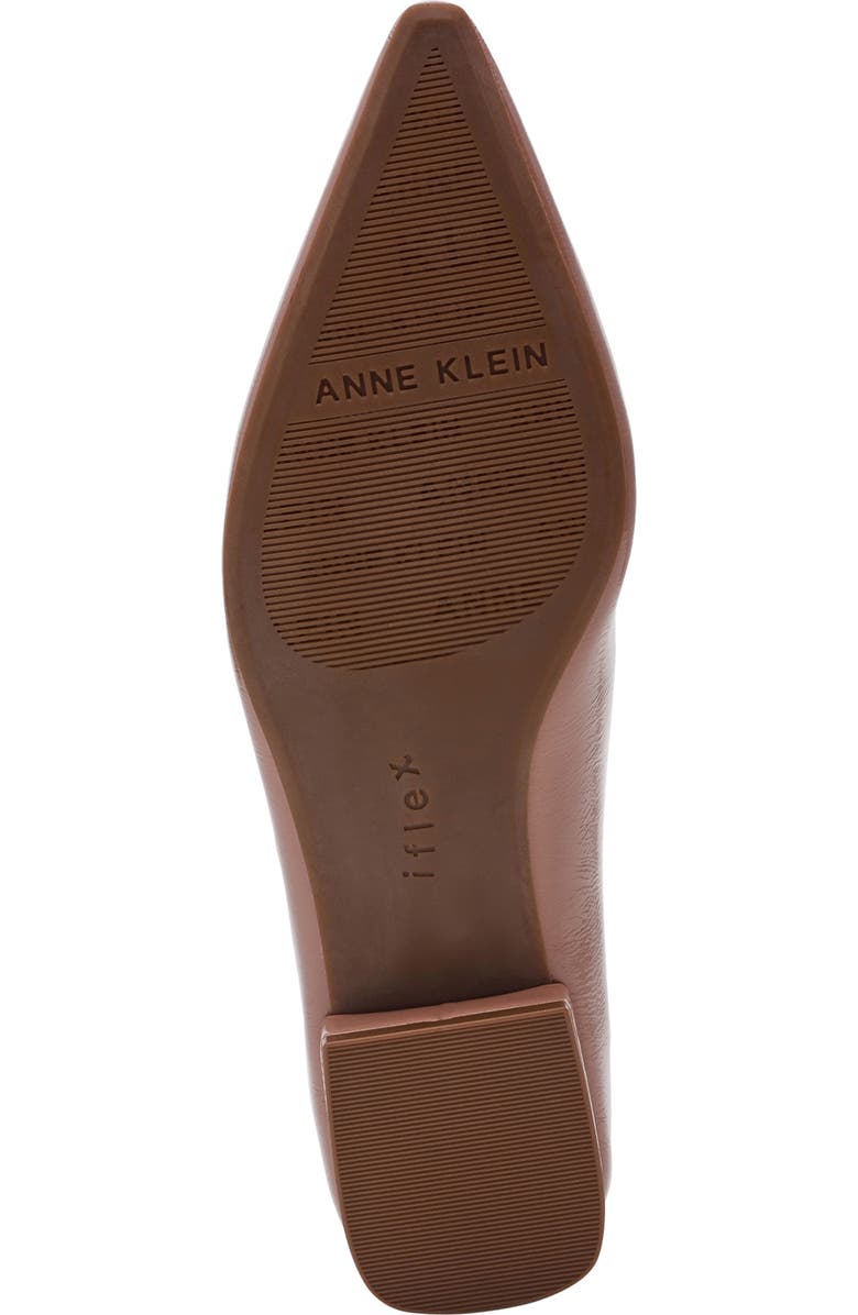 Anne Klein Cavina Pointed Toe Flat, Alternate, color, Nude Patent