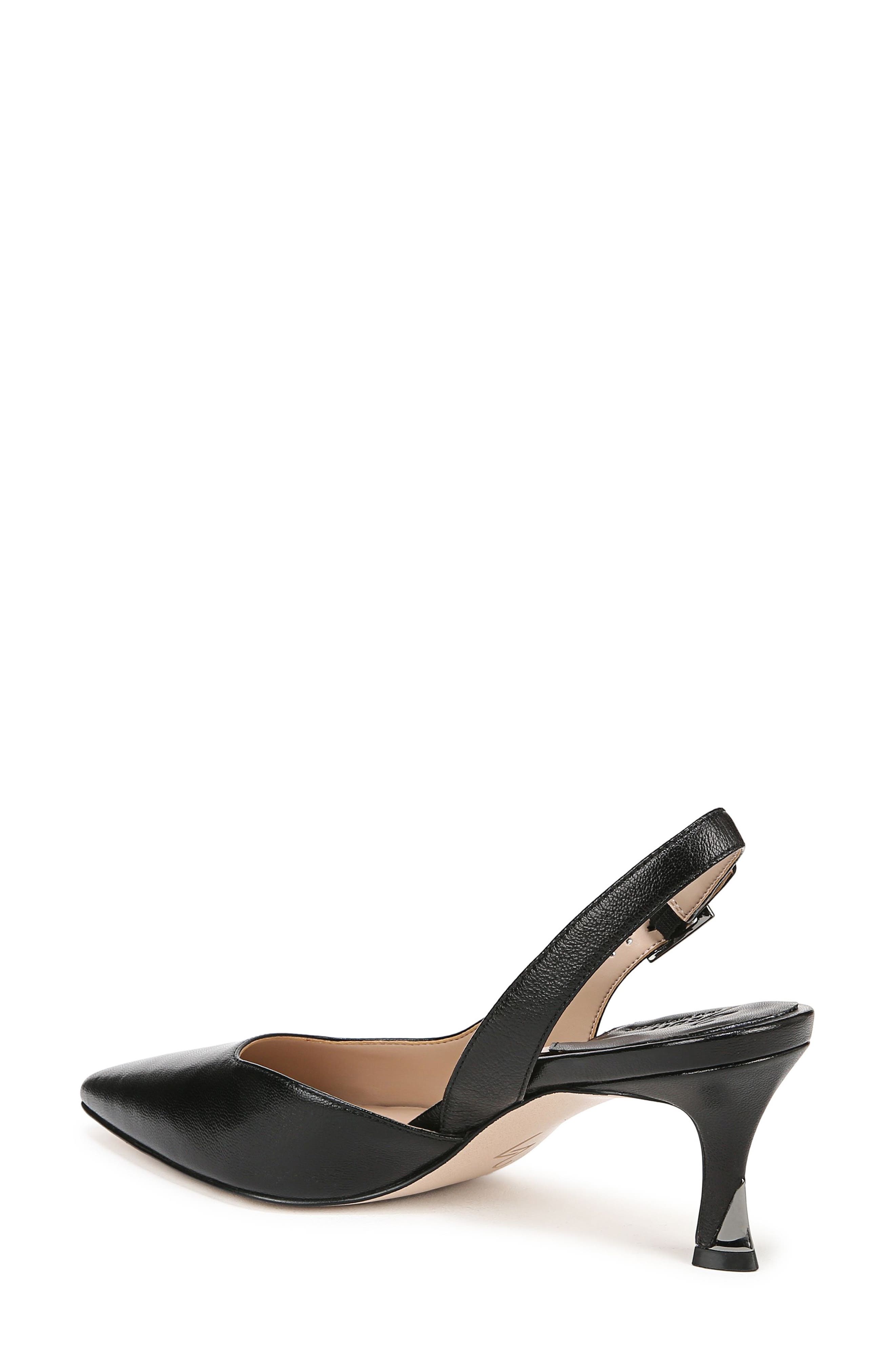27 EDIT Naturalizer Felicia Slingback Pointed Toe Pump, Alternate, color, Black Leather