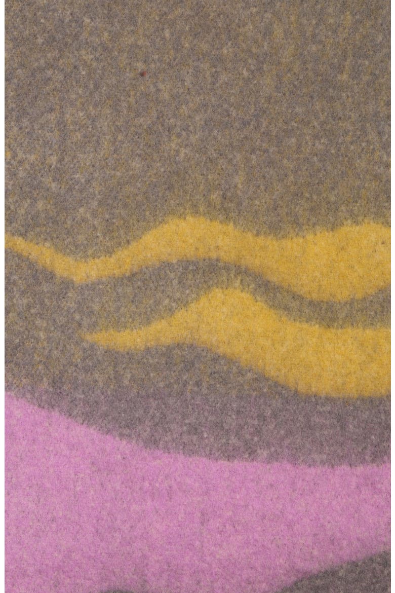 Wave Fringe Trim Scarf, Alternate, color, CHARCOAL