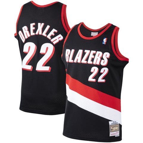 Men's Mitchell & Ness Clyde Drexler Black Portland Trail Blazers 1991/92 Hardwood Classics Swingman Jersey