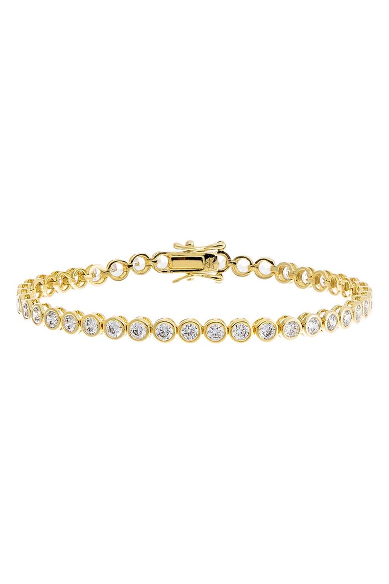 Bezel Tennis Bracelet, Alternate, color, Gold - 7 Inch / 2 MM