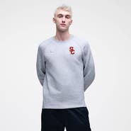 Nike Men's Nike Heather Gray USC Trojans Tech Fleece Raglan Sweatshirt
