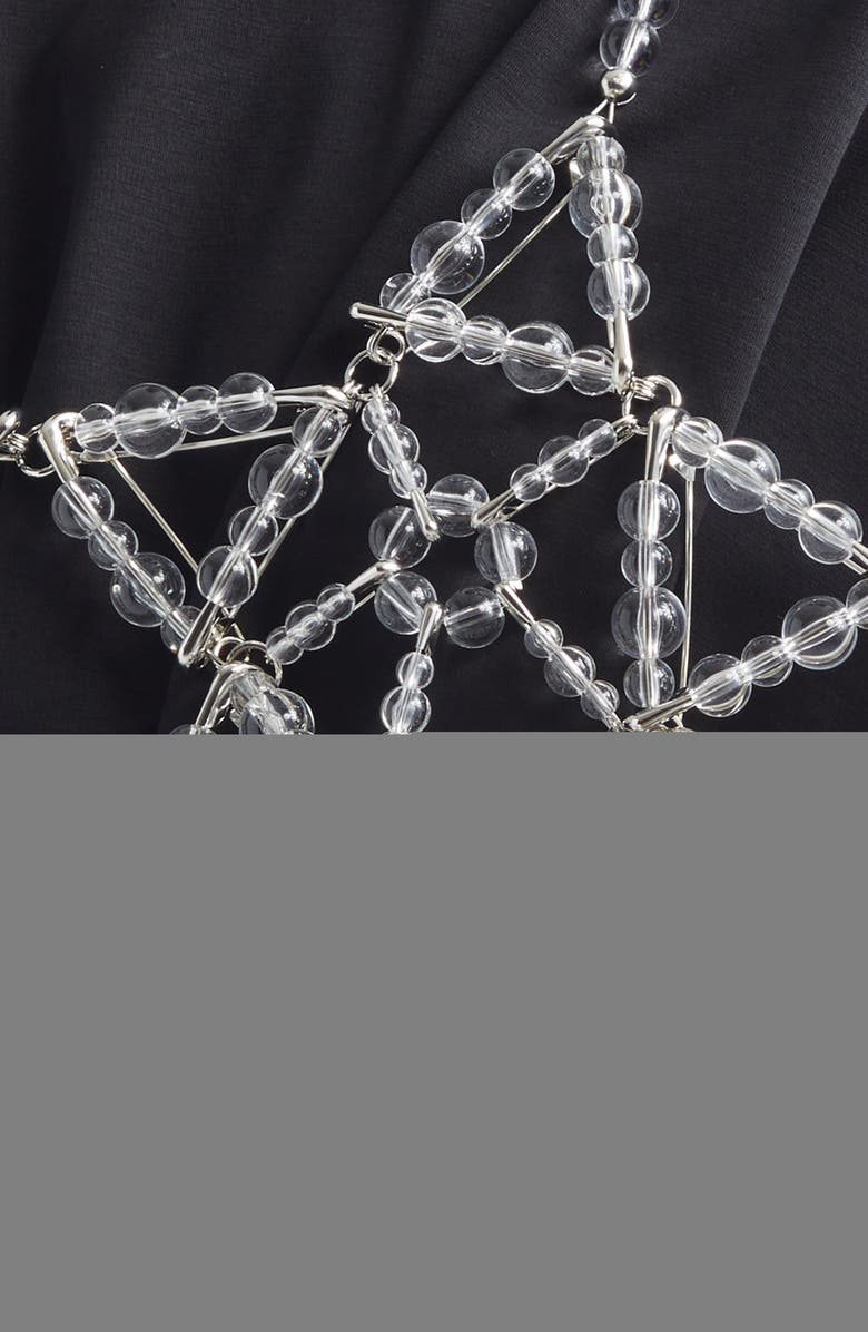Noir Kei Ninomiya Beaded Safety Pin Harness, Alternate, color, Silver