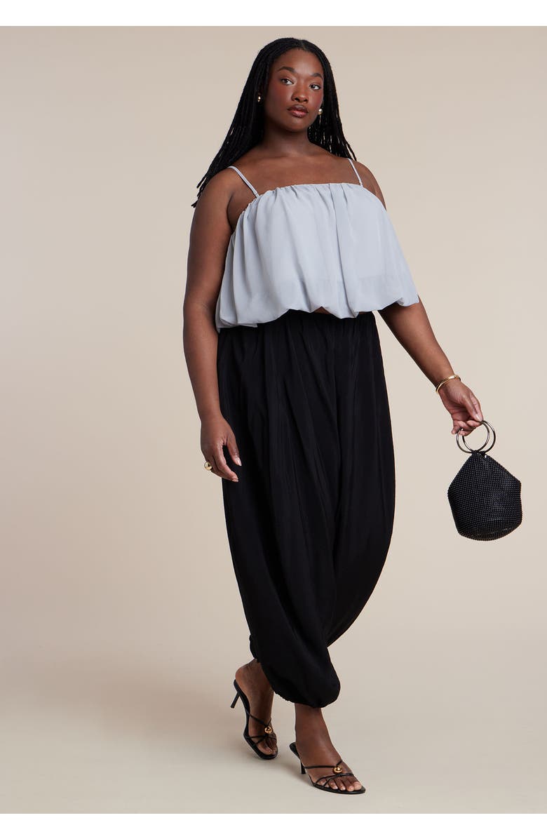 ELOQUII Bubble Top, Alternate, color, Storm Blue