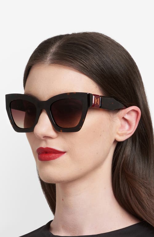 Carolina Herrera 52mm Gradient Cat Eye Sunglasses In Brown