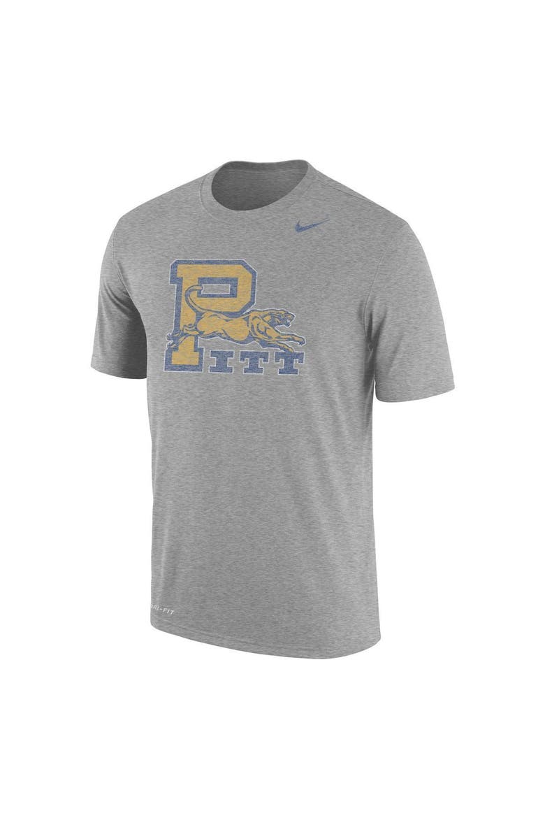 Men's Nike Heathered Gray Pitt Panthers Vintage Logo Performance T-Shirt, Alternate, color, Heather Gray