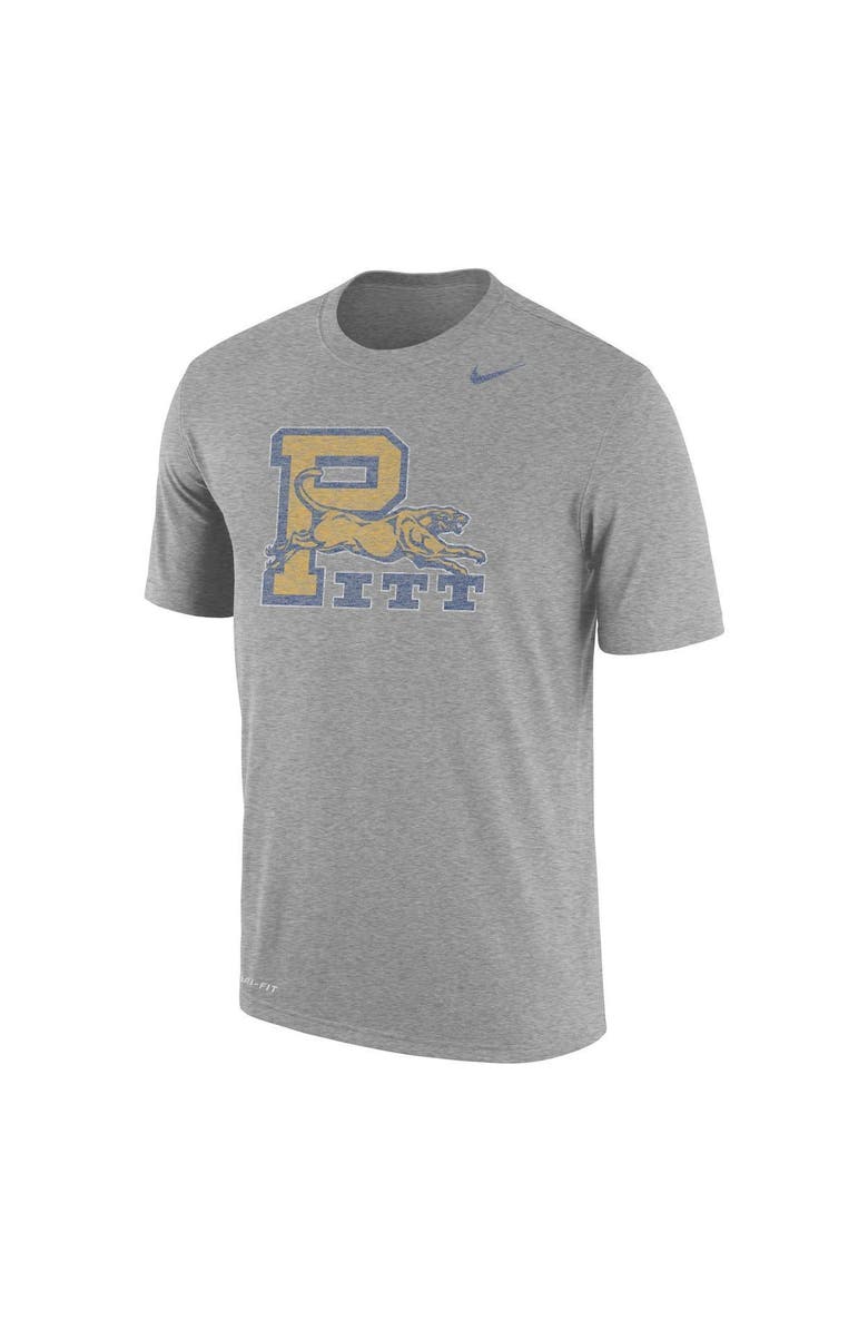 Nike Men's Nike Heathered Gray Pitt Panthers Vintage Logo Performance T-Shirt, Alternate, color, 