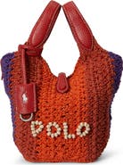 Polo Ralph Lauren Cord Crochet Logo Tote