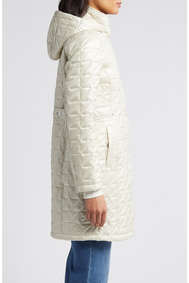 Box Quilt Hooded Coat, Alternate, color, CHAMPAGNE