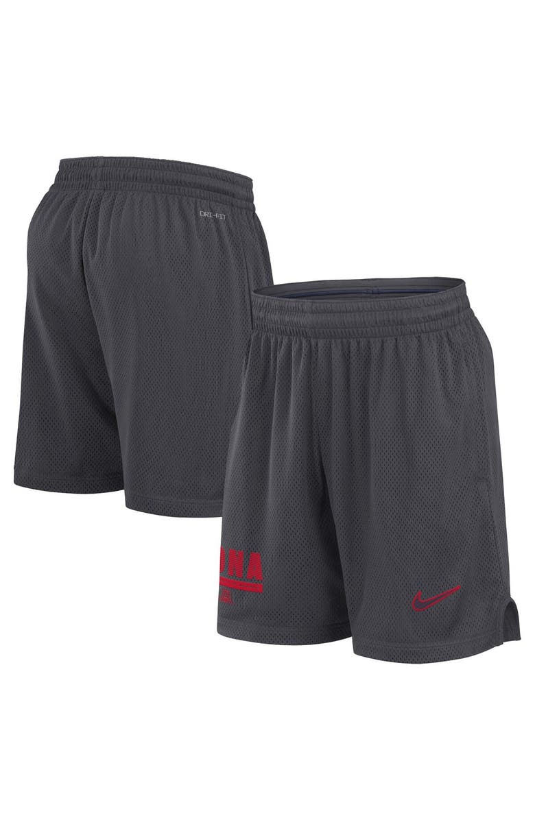 Nike Men's Nike Anthracite Arizona Wildcats 2024 Sideline Performance Mesh Shorts, Main, color, Anthracite