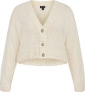 City Chic Remy Metallic Crop Cardigan