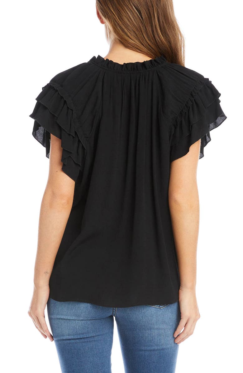 Karen Kane Flutter Sleeve Top, Alternate, color, 