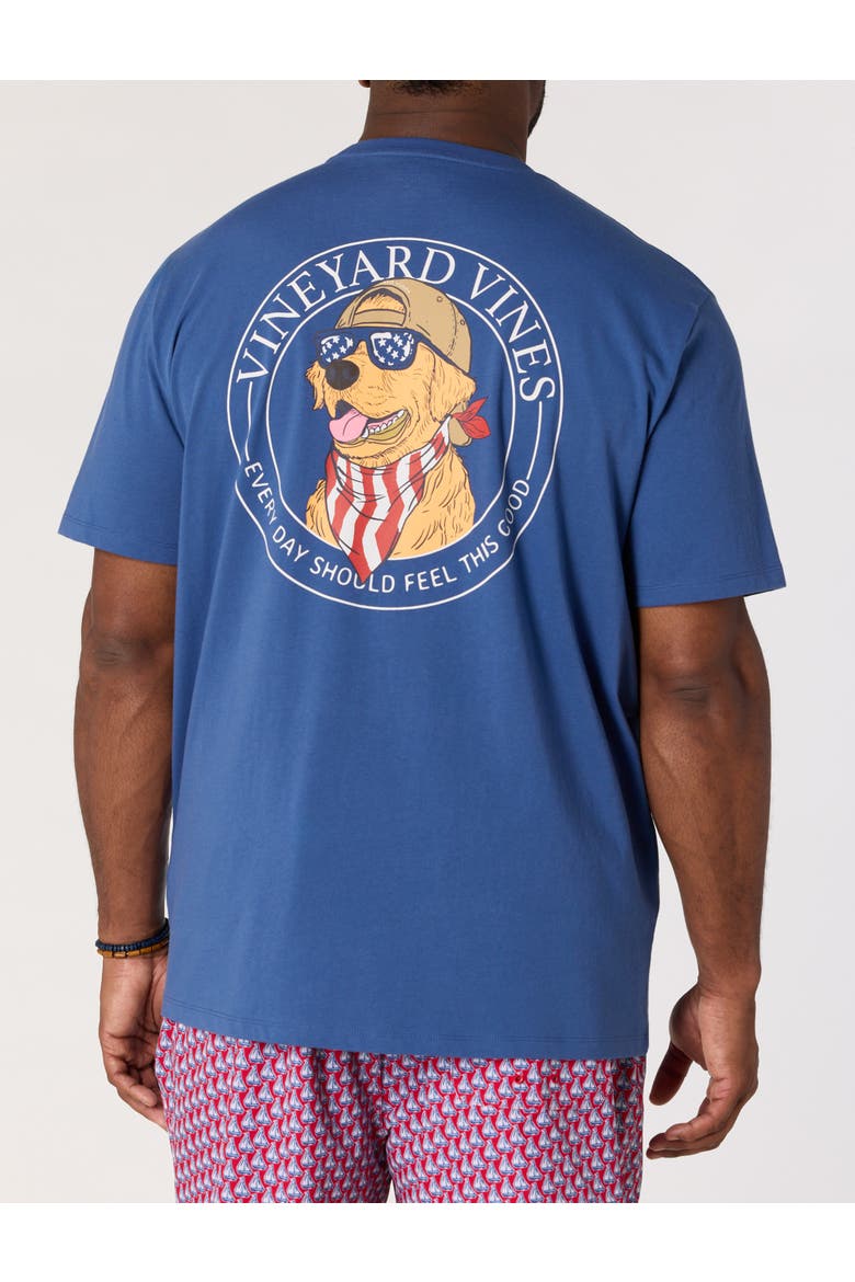 Big & Tall Americana Dog Pocket T-Shirt, Main, color, MOONSHINE
