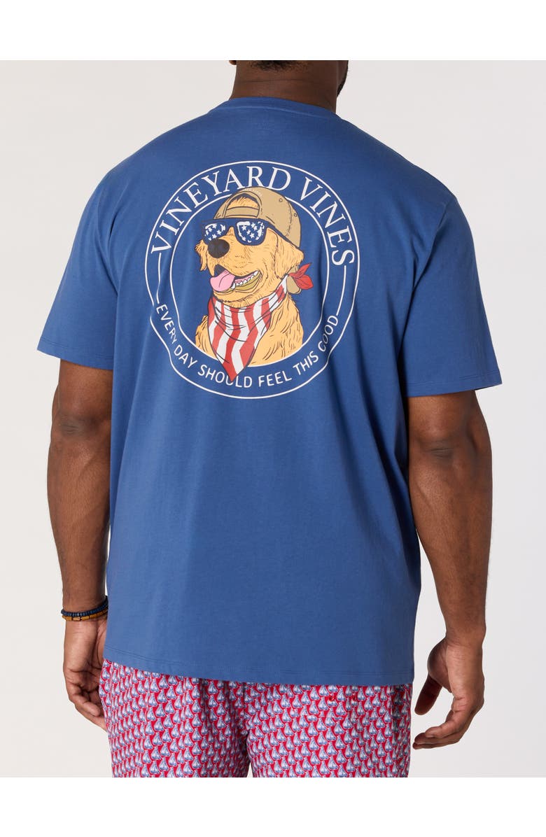 vineyard vines Big & Tall Americana Dog Pocket T-Shirt, Main, color, Moonshine
