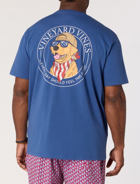 Big & Tall Americana Dog Pocket T-Shirt