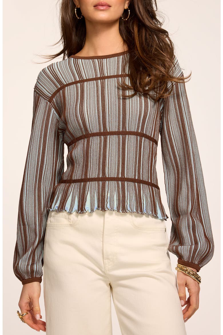 Ashlyne Stripe Sweater, Main, color, SEPIA COMBO