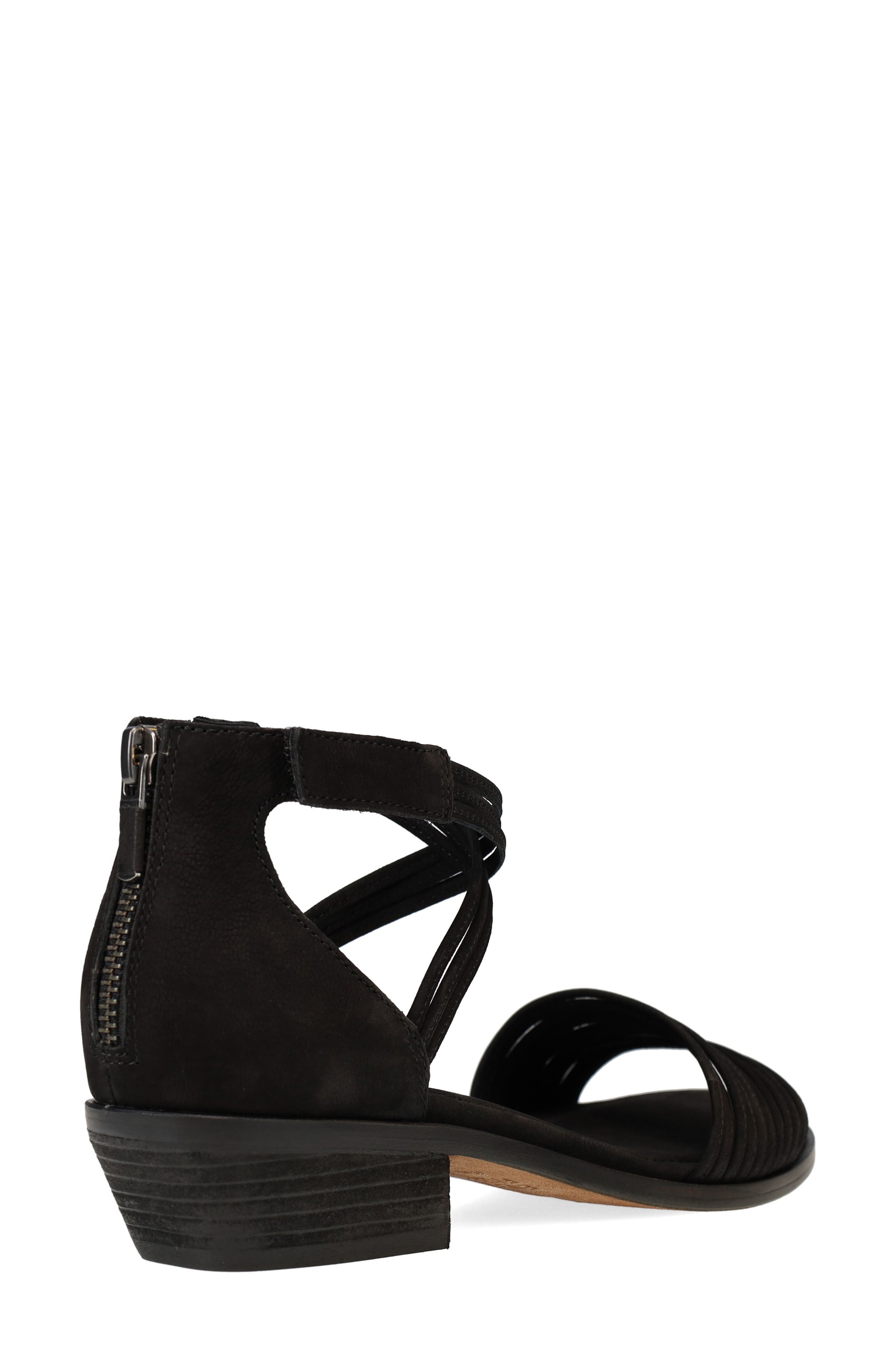Eileen Fisher Viro Ankle Strap Sandal, Alternate, color, Black