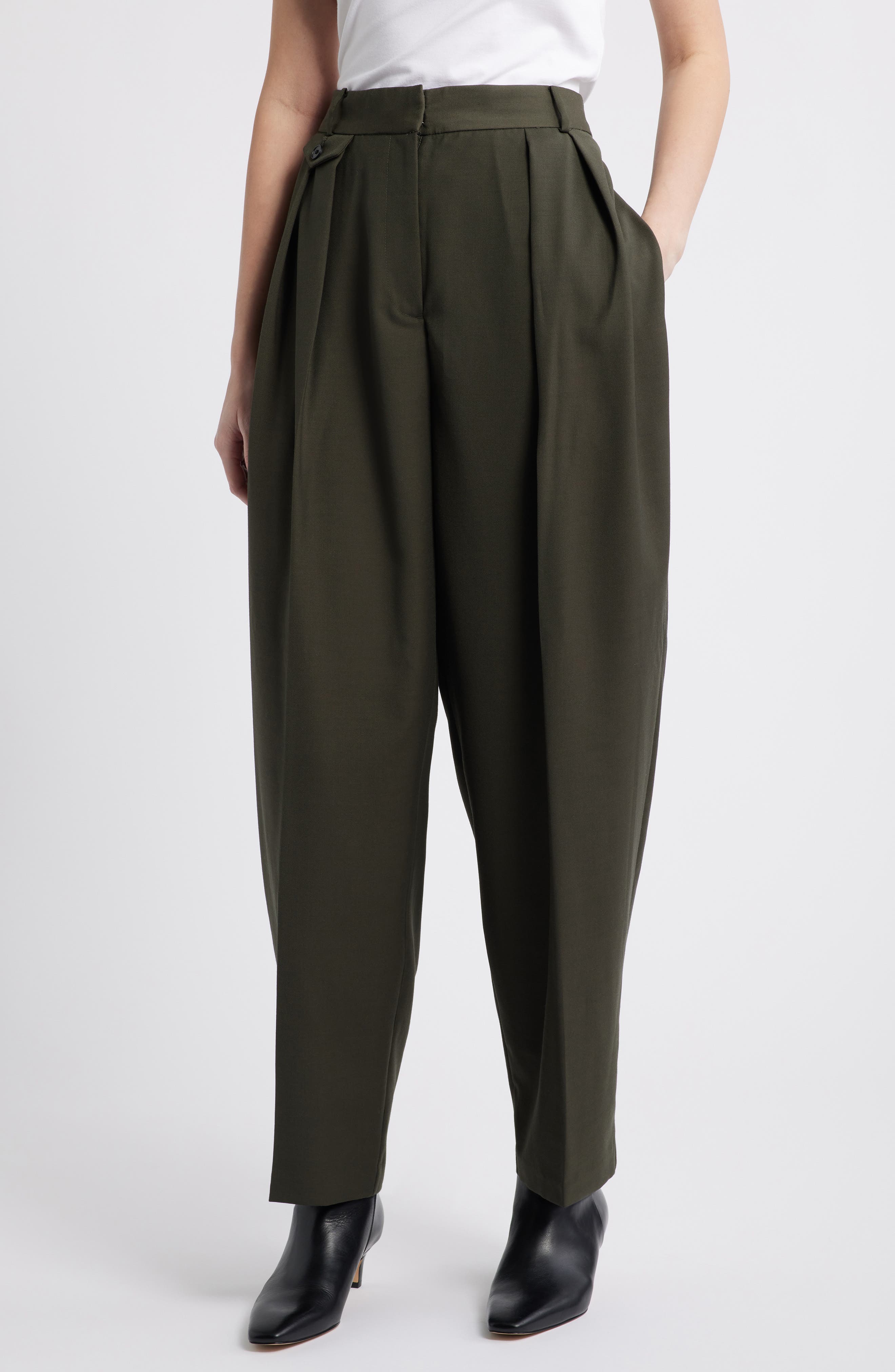 MANGO Nasa Pleated Trousers