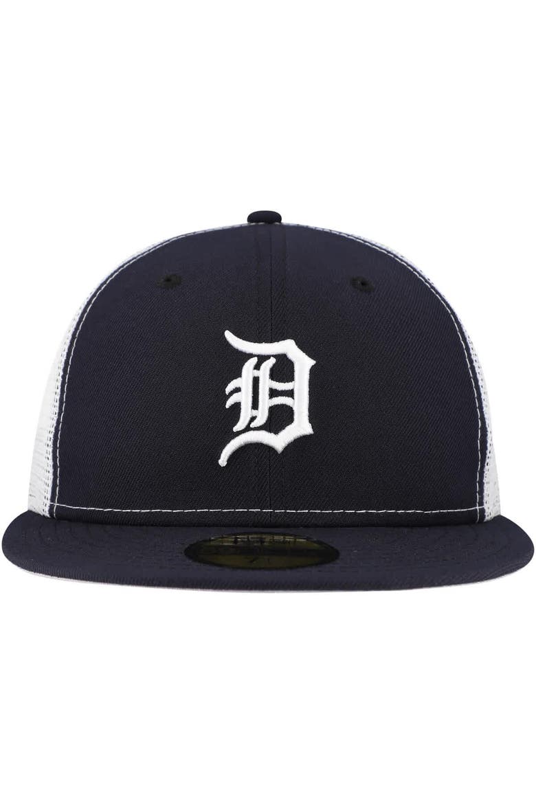 Men's New Era Navy Detroit Tigers Team Color 59FIFTY Trucker Fitted Hat, Alternate, color, Navy