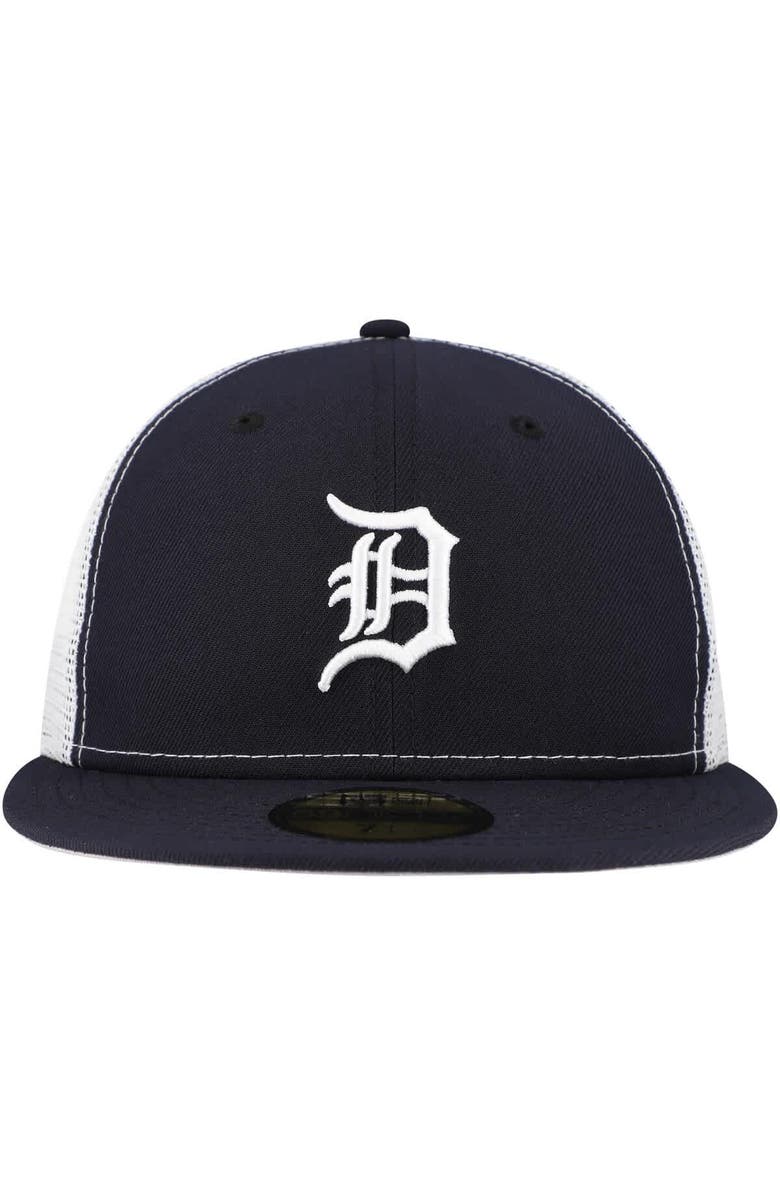 New Era Men's New Era Navy Detroit Tigers Team Color 59FIFTY Trucker Fitted Hat, Alternate, color, Navy