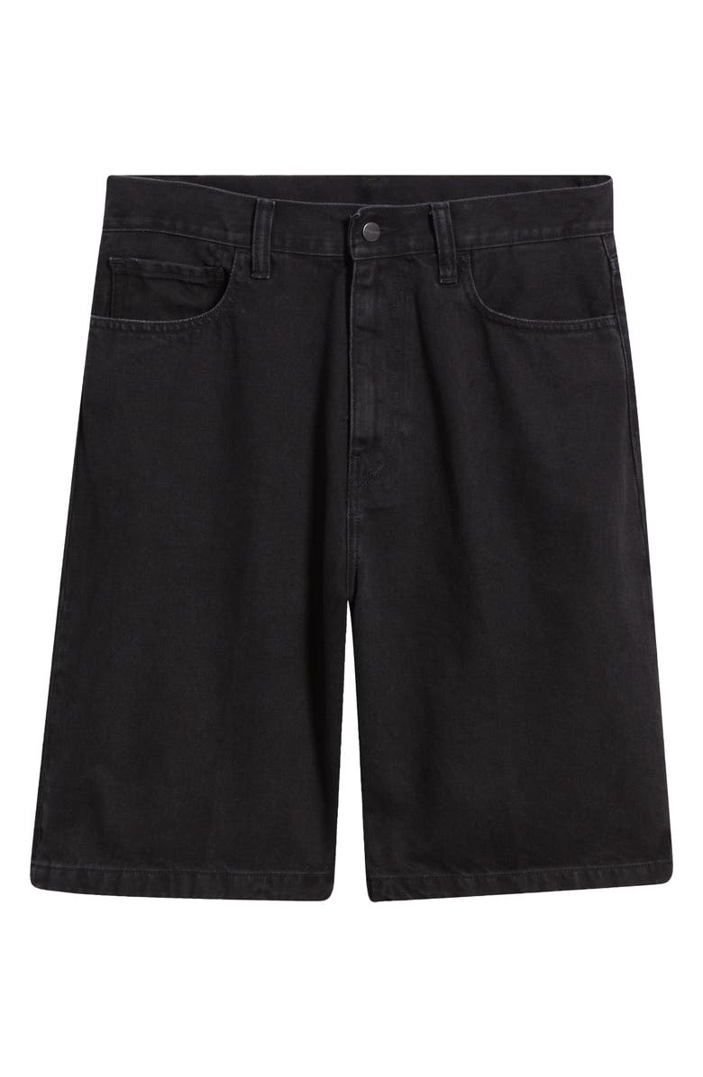 Carhartt Work In Progress Landon Denim Shorts, Alternate, color, Black (Stone Washed)