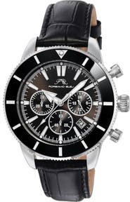 PORSAMO BLEU Brandon Leather Strap Chronograph, 44mm