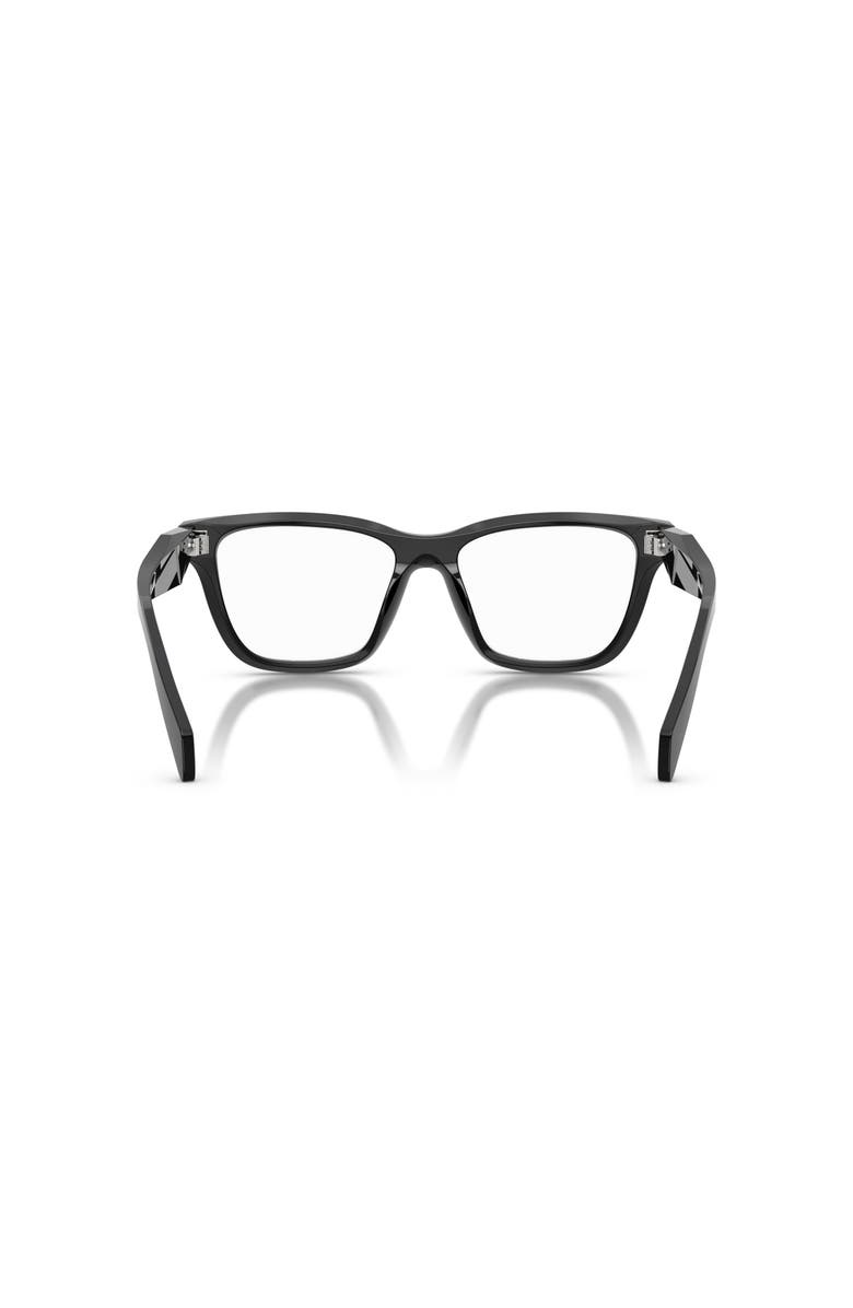 Prada 52mm Butterfly optical glasses, Alternate, color, Black