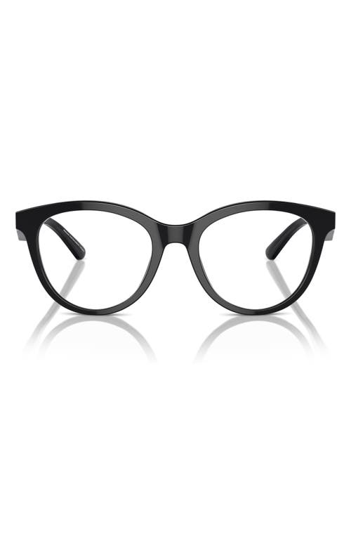 Emporio Armani 52mm Cat Eye Optical Glasses In Black