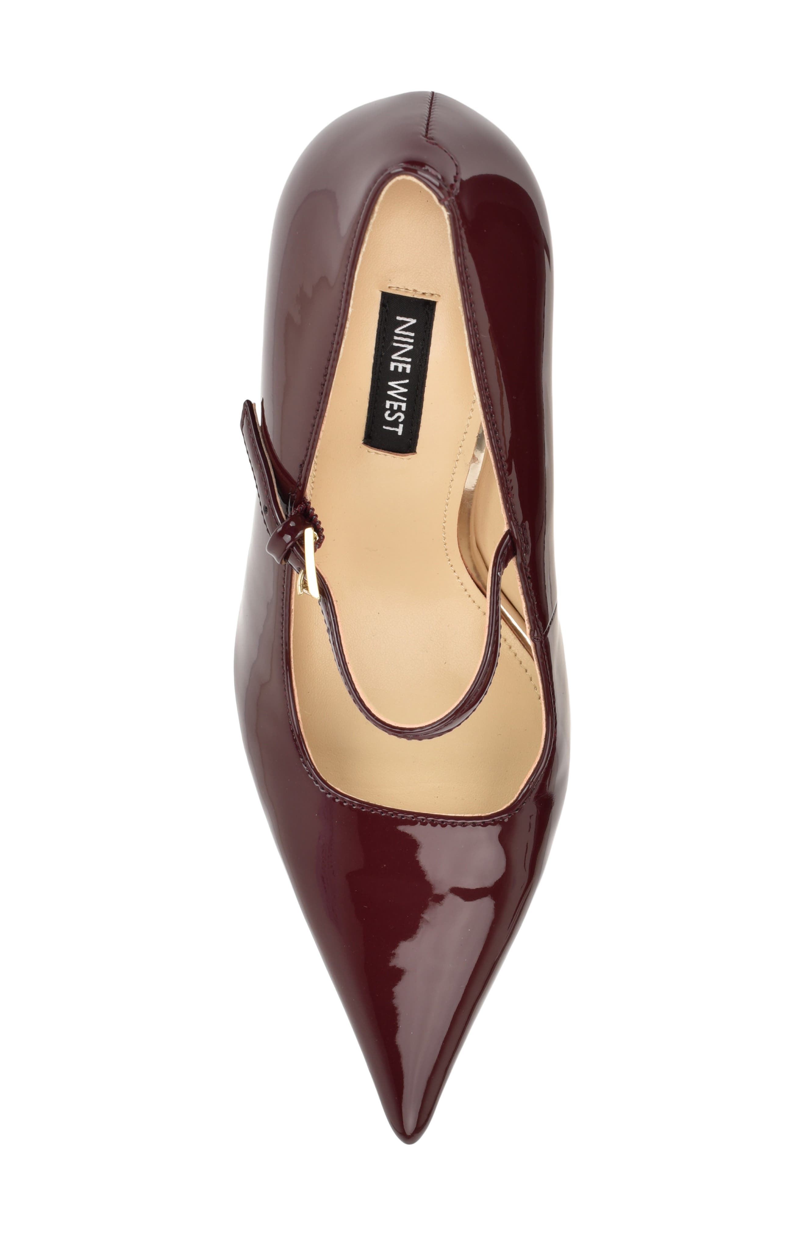 Gorjus Pointed Toe Pump, Alternate, color, DARK RED