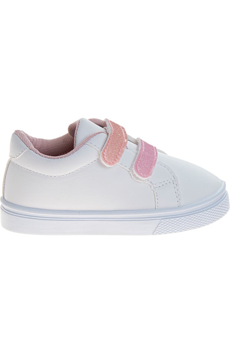 Laura Ashley Hook and Loop Girls' Casual Sneakers., Alternate, color, White/Pink