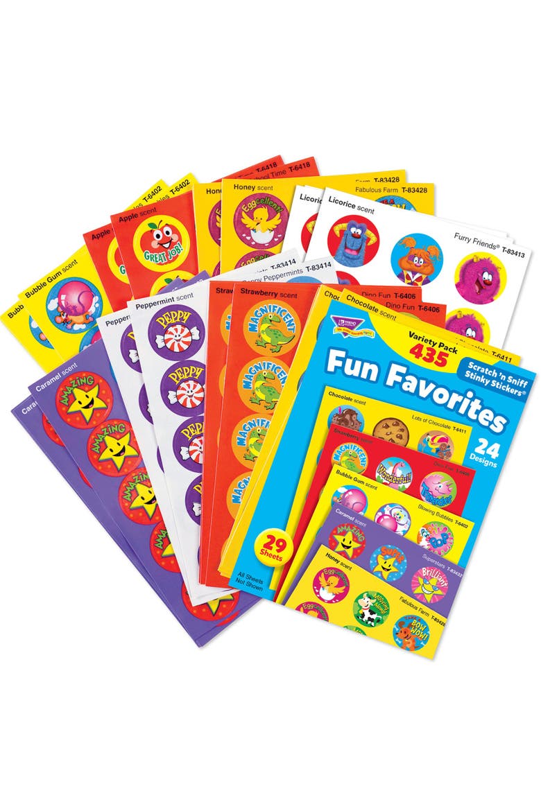 Fun Favorites Stinky Stickers Variety Pack, 435 Count, Alternate, color, Multicolored